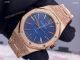 JF Factory Swiss Audemars Piguet 15454 Frosted Gold Blue Dial Watch 37mm Lady (2)_th.jpg